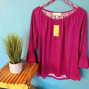 Michael Kors~ black & pink~ flair medium sleeve